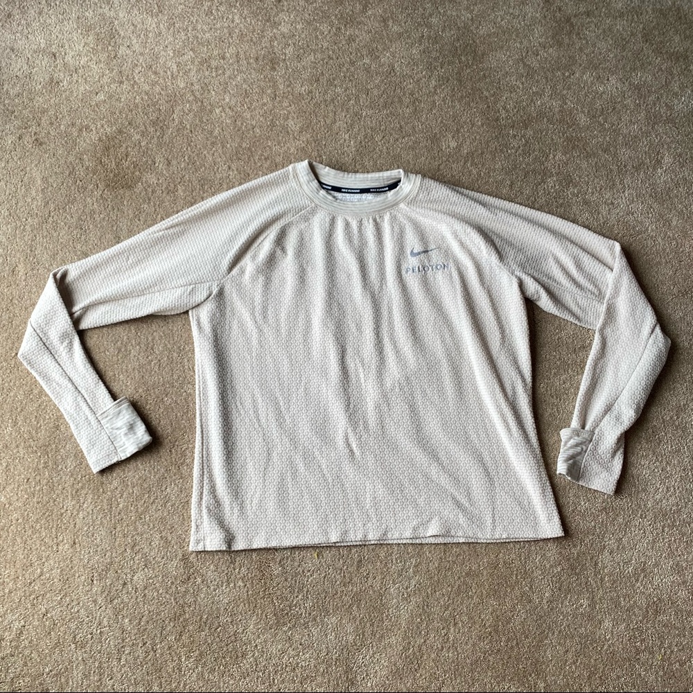peloton x nike long sleeve t-shirt unisex XL oversize soft workout textured